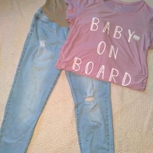 Maternity set XL pants and top!
